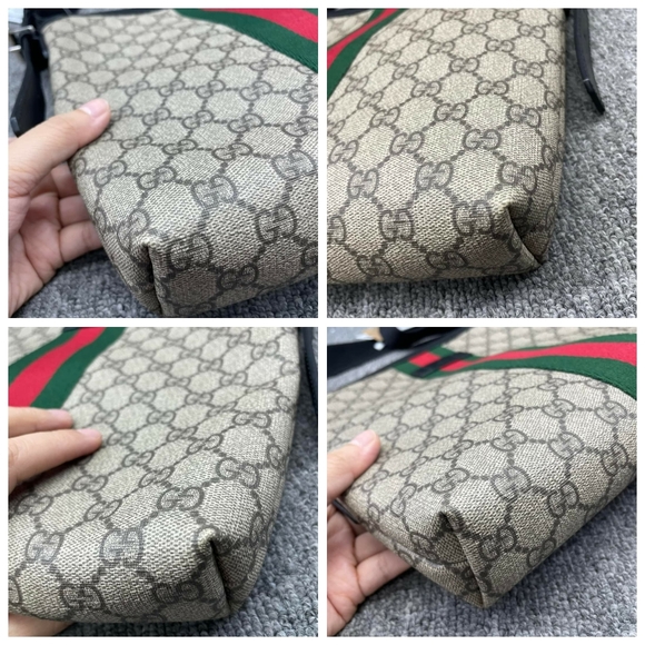 100% Authentic Gucci Web GG Supreme Messenger Crossbody Bag - Picture 10 of 15
